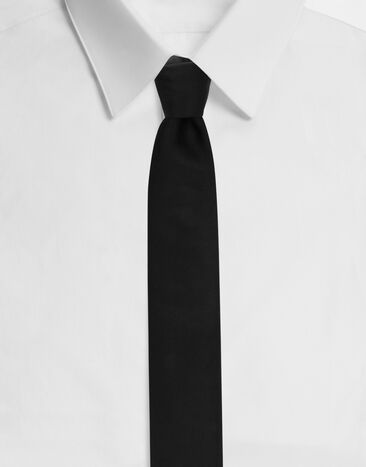 Dolce & Gabbana Krawatte Martini Seidensatin Schwarz GT149EGG827