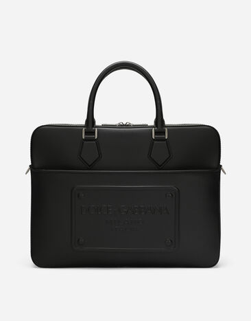 Dolce & Gabbana Aktentasche aus Kalbsleder Schwarz BM2298AG218